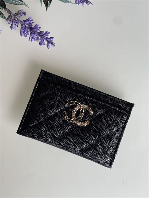 chanel business card case|chanel caviar credit card case.